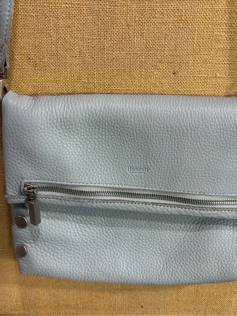 Hammit Leather Crossbody Bag Strap - Light Gray